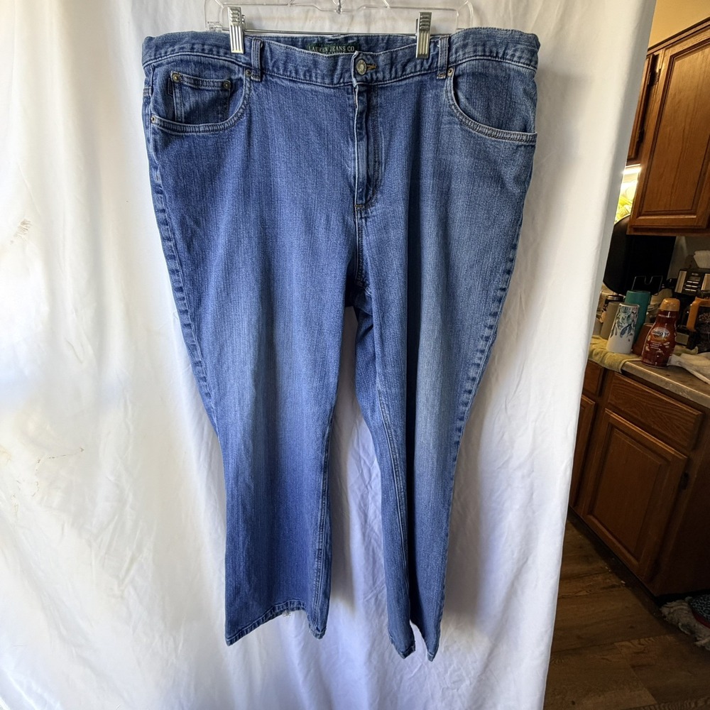 Lauren Jeans Co Ralph Lauren Women's Jeans Straight Leg High Rise Sz 20 40 X 31